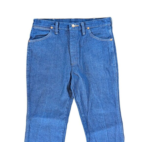Vintage Wrangler Straight Leg Blue Jeans Mens Size 32 x 32 - Picture 3 of 7
